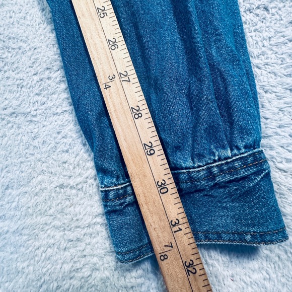 Vintage Speed Limit Denim Shirt Farm Embroidery Countrycore Western L Fall - Picture 9 of 9